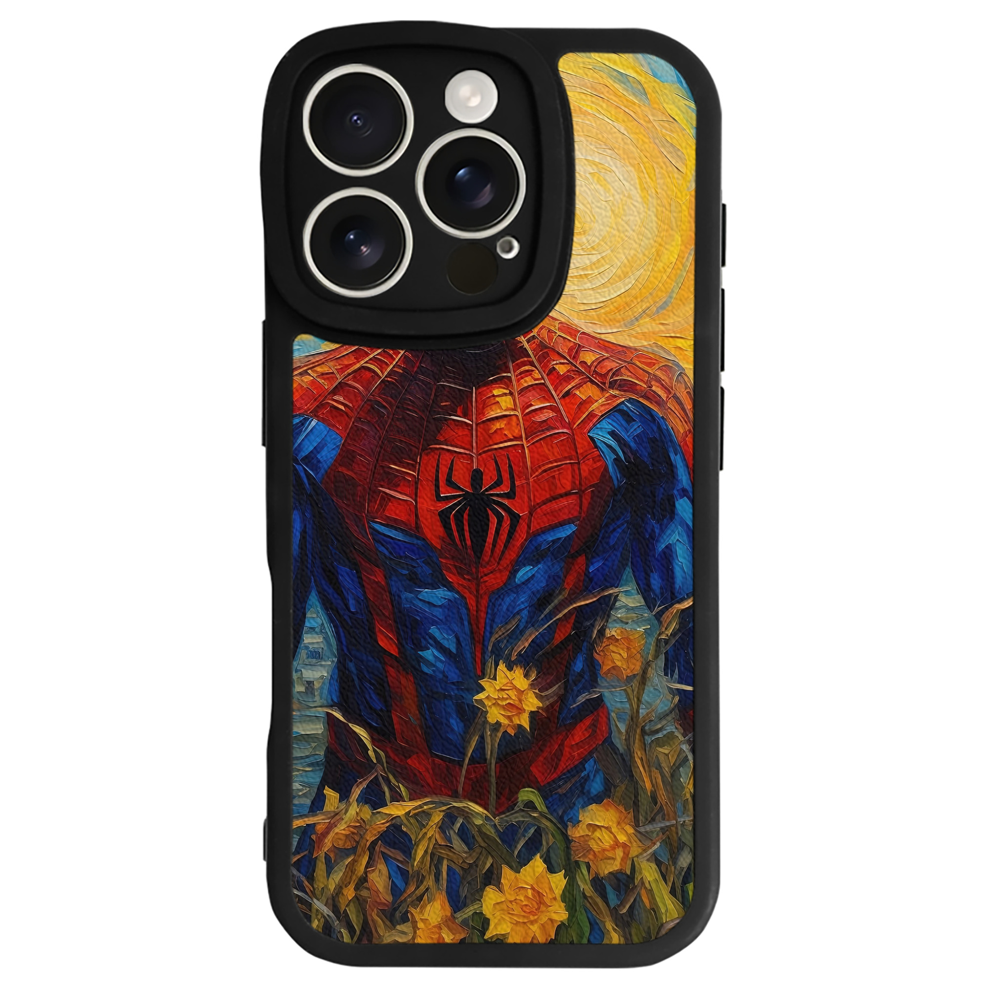 （画像用） Spider Man スパイダーマン 【iPhone 16シリーズ対応】シリコンスマホケース（レザー調） 材質：シリコン